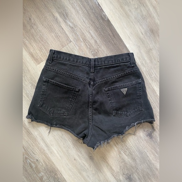 Black Denim Shorts - Picture 4 of 4